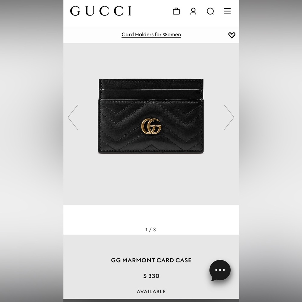 Authentic gucci GG marmont cardholder